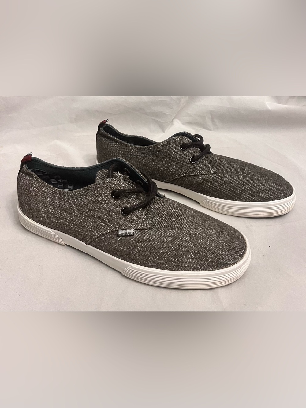 Ben Sherman Men's Casual Canvas Lace-Up Sneakers in Brown